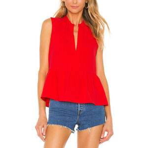 Amanda Uprichard 'Rylee' Red Polyester Top Size XS